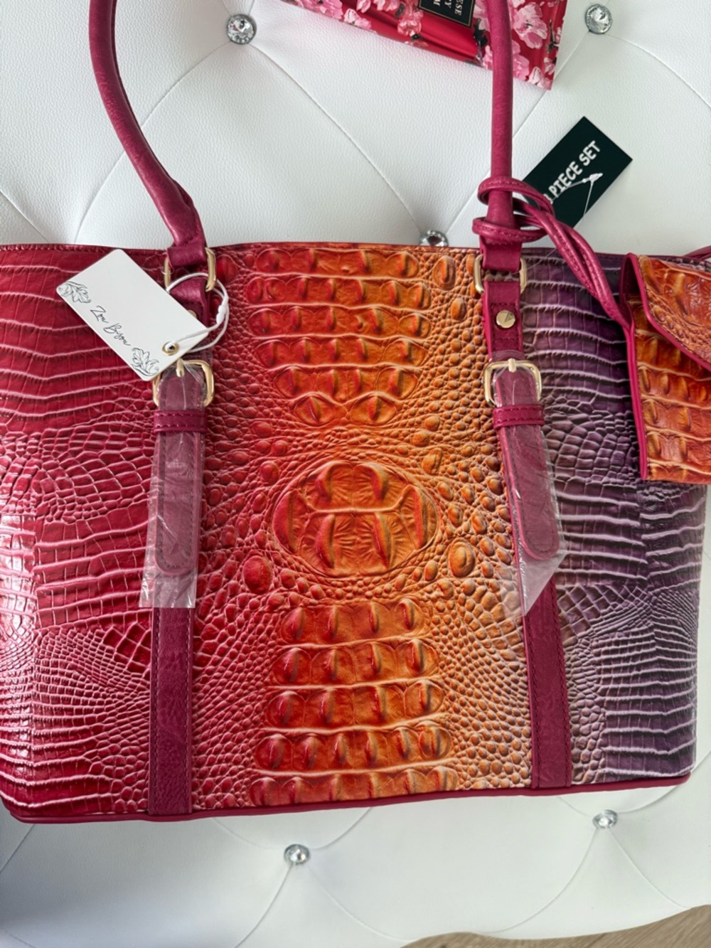 Y2K - Elegant Multicolor Tote Bag Set - red - Picture 10 of 11